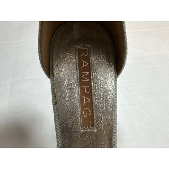 Y2K Rampage Denim Jean Stacked Heel Shoe Womens 9.5 Embellished Beaded Bejeweled - Picture 8 of 9